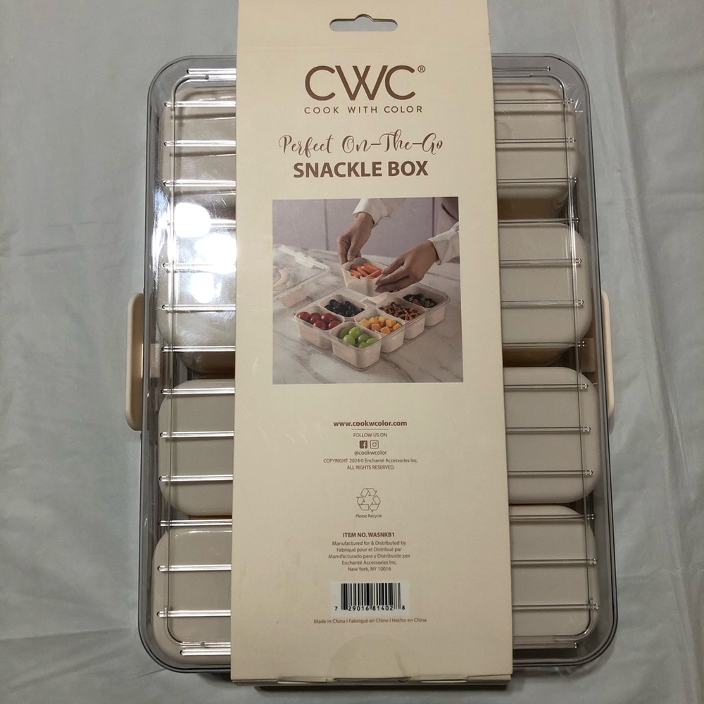 NWT CWC Cook With Color Perfect On-The-Go SNACKLE BOX 8 Individual Compartments - Picture 9 of 12